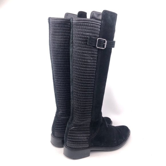 Aquatalia Black Leather Riding Boots 10 - Picture 5 of 11